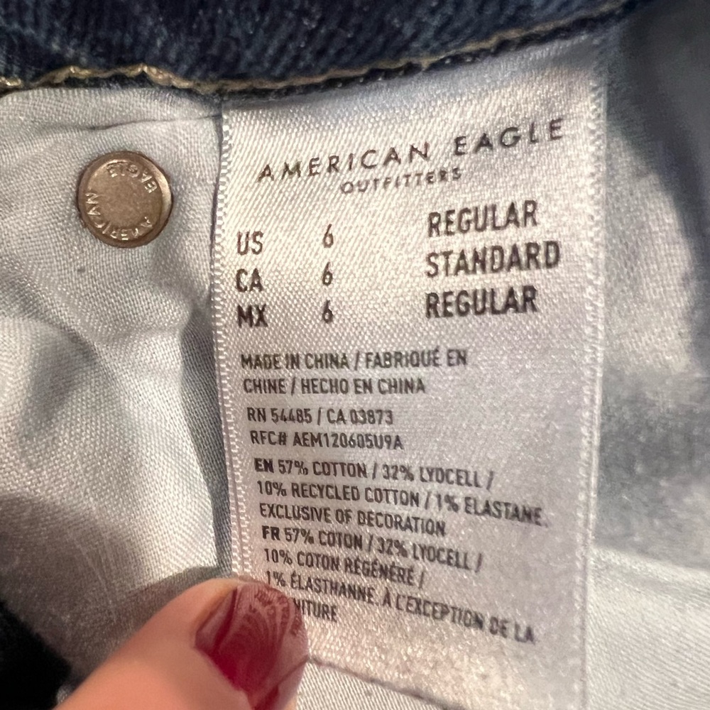 American Eagle Outfitters Blue Straight Leg Jeans - Picture 6 of 7